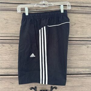 Adidas Black White Stripe Clima365 Athletic Shorts EUC Polyester